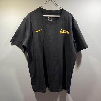 Nike NBA Los Angeles Lakers 2XL Black Warmup Basketball Dri Fit T