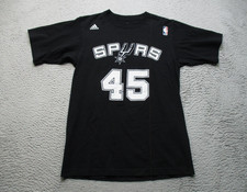 San Antonio Spurs Shirt Mens Small Black NBA Basketball Adidas Blair 45