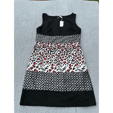 Fantazia Sleeveless Black Cocktail Dress NWT Size S Textured Jacquard Party