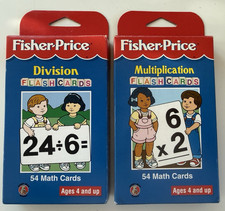Fisher-Price Math Flash Cards Lot of 2 Multiplication  Division - NEW