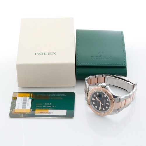 Rolex Yacht-Master 2024 126621  Stainless Steel & Rose Gold Watch Box & Card