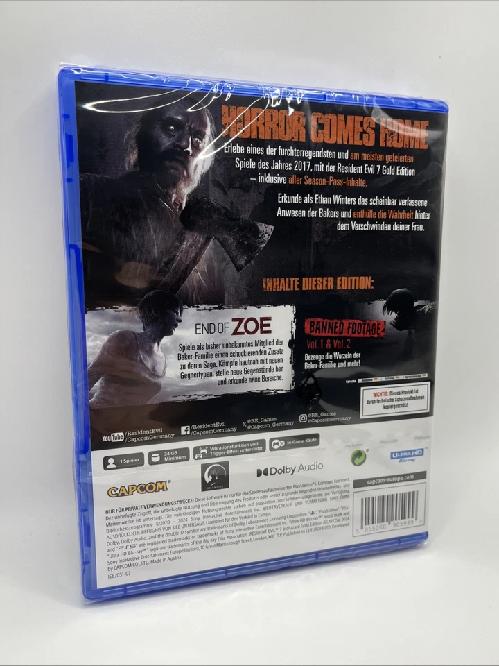 Resident Evil VII 7 Biohazard Gold Edition (PlayStation 5, PS5), Brandneu - Bild 2 von 3
