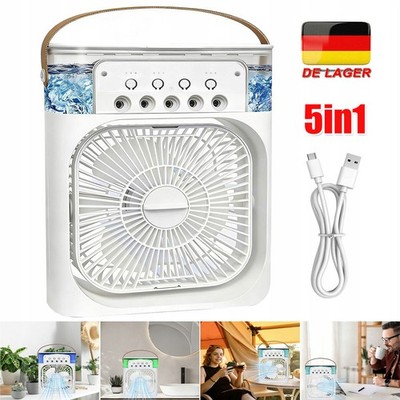 Klimaanlage Mobil Tragbares Klimagerät&Luftkühler Luftbefeuchter Tischventilator