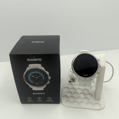 Suunto 9 Gen 1 White With 3D Printed Charging Stand Smart Activity Tracker Watch