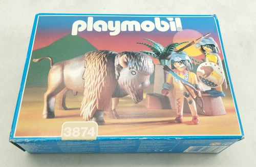 Playmobil 3874 Hunter Bison Indian NEW ORIGINAL BOX MISB RARE Western Tent Vintage