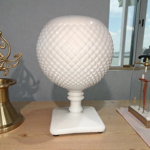 WESTMORELAND ~  Vintage 6.75" IVY BOWL VASE (English Hobnail Milk Glass) ~ USA