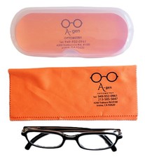 NAUTICA N8013 50-19-135 001 UNISEX GLASSES FRAME TRANSPARENT ON BLK W/CASE CLOTH