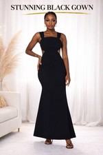 JILL by JILLSTUART Black Side Cutout Evening Gown Maxi Dress NWT Size 6