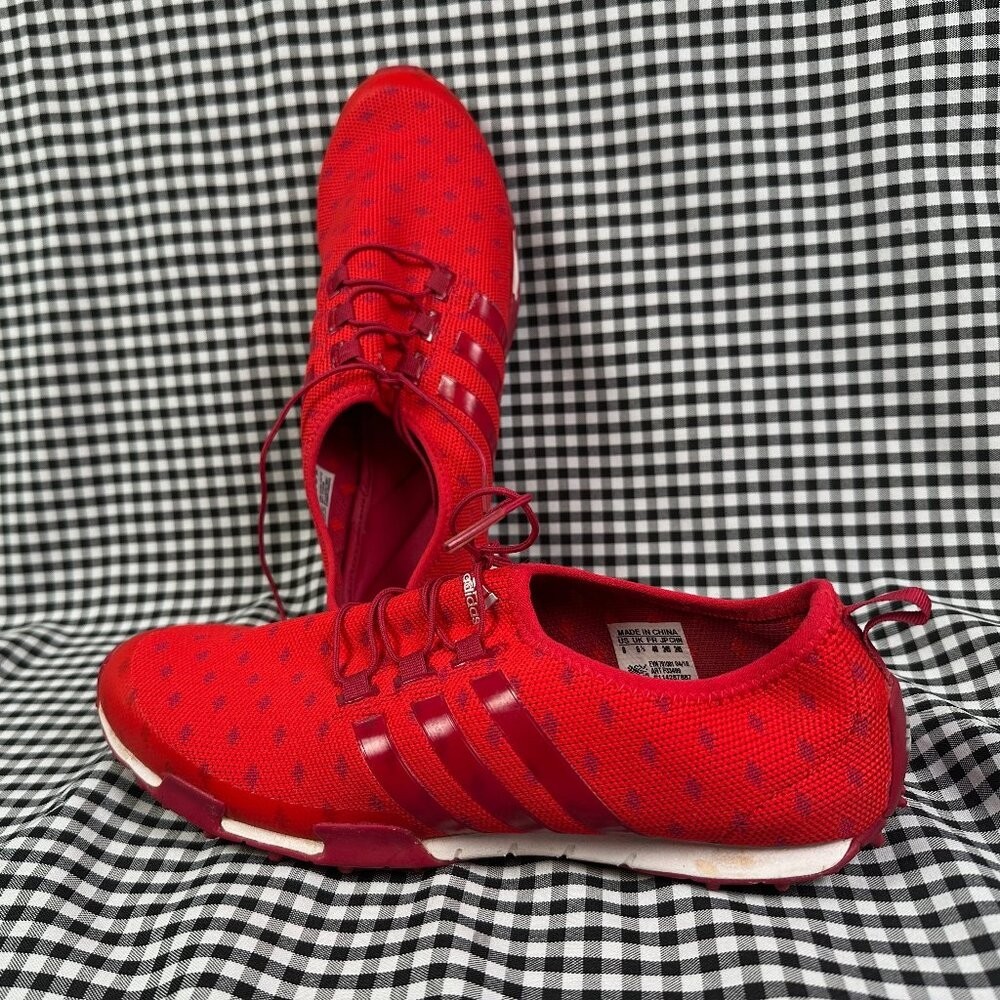 Adidas Ballerina Prime Knit Golf Slim Bright Red Sneaker Women's
