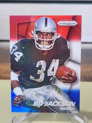 BO JACKSON - 2014 Panini Prizm Football Red, White & Blue Refractor #68 RAIDERS