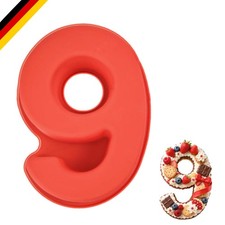 Silikon Kuchenform Zahl 9 Antihaft Backform Backen, Spülmaschinenfest