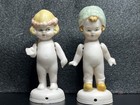 Rare Antique Pair Boy Girl Germany Bisque 3" Dollhouse Dolls — photo 2