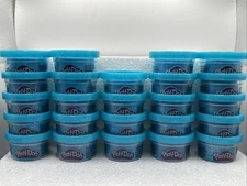 Hasbro Play-Doh (24) 1 Ounce Containers SPARKLE BLUE GLITTER