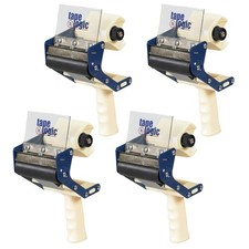 BOX USA Tape Logic 4 Pack Heavy-Duty Carton Sealing Tape Dispenser, 4, Blue/Wh