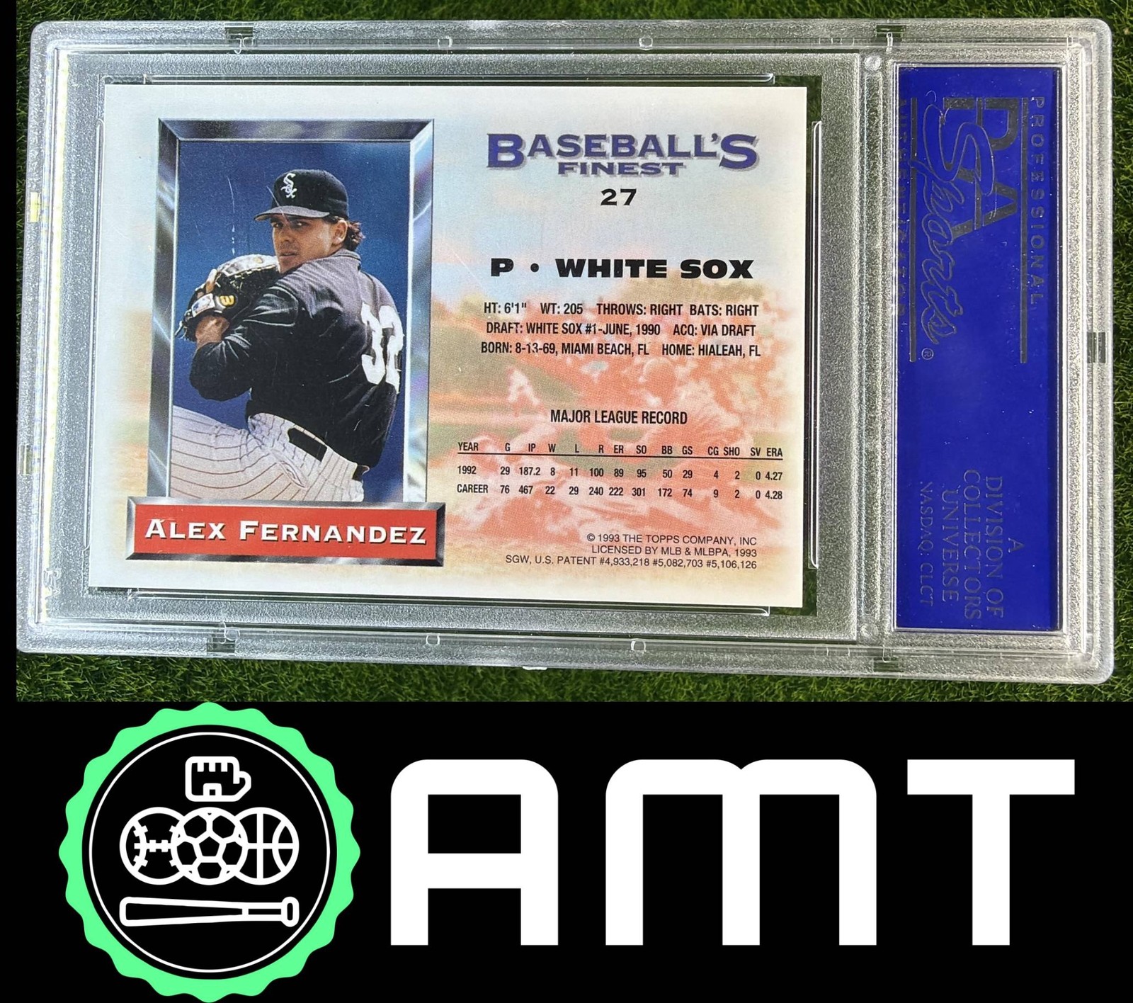 Alex Fernandez PSA 10 1993 Topps Finest Refractor Chicago White Sox #27 2332 view 2