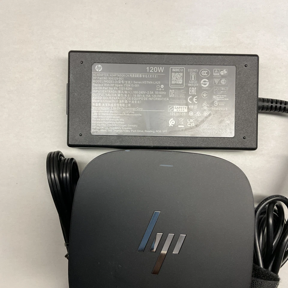 HP HSN-IX01 USB-C Thunderbolt Dock G2 + 120W HP Power Adapter with Audio Module - Image 2 of 4