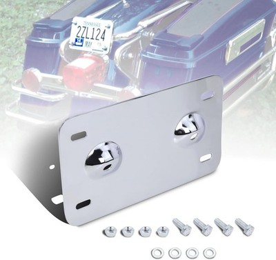 Lay Down License Plate Mount Brackets Fit for 1999-2008 Harley Touring Road Stre