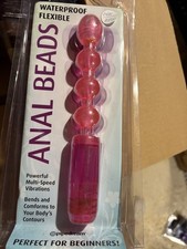 Waterproof Flexible Vibrating Anal Beads - Purple - Great for Beginners to Anal
