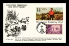 DR JIM STAMPS US FIRST DAY CARD WISCONSIN TERRITORY COMBO KMC VENTURE