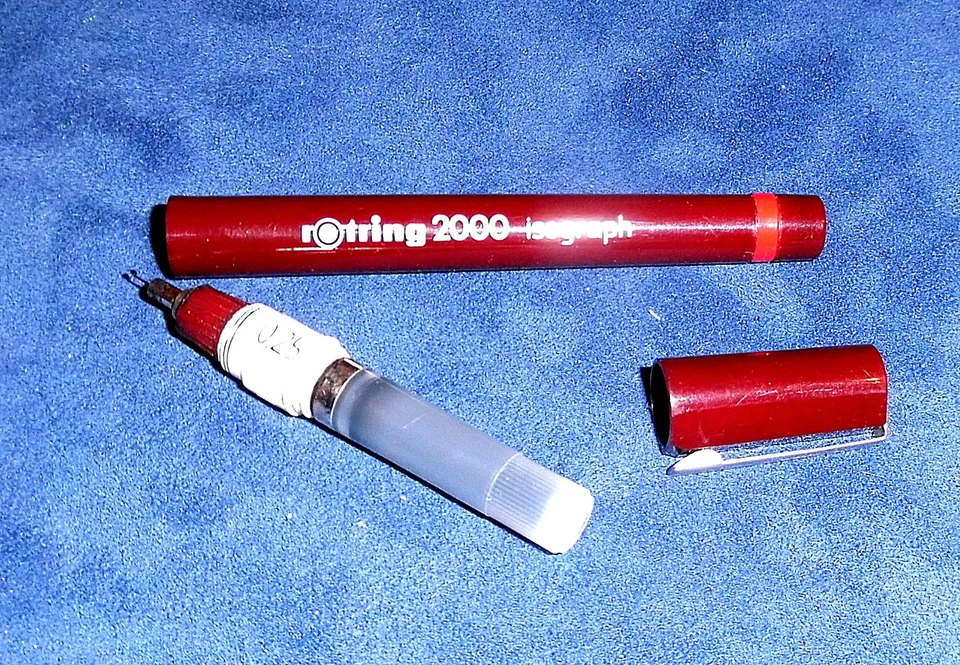 rOtring Tuschestifteset isograph 0.5mm, 0,35mm, 0,25mm + Schablonen & Tinte  - Bild 3 von 4