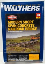 Walthers HO Modern Short Span Concrete Railroad Bridge Kit. 933-4591. New