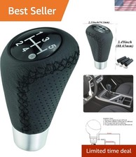 Stylish Black Leather Gear Shift Knob For Most Manual Transmission Vehicles