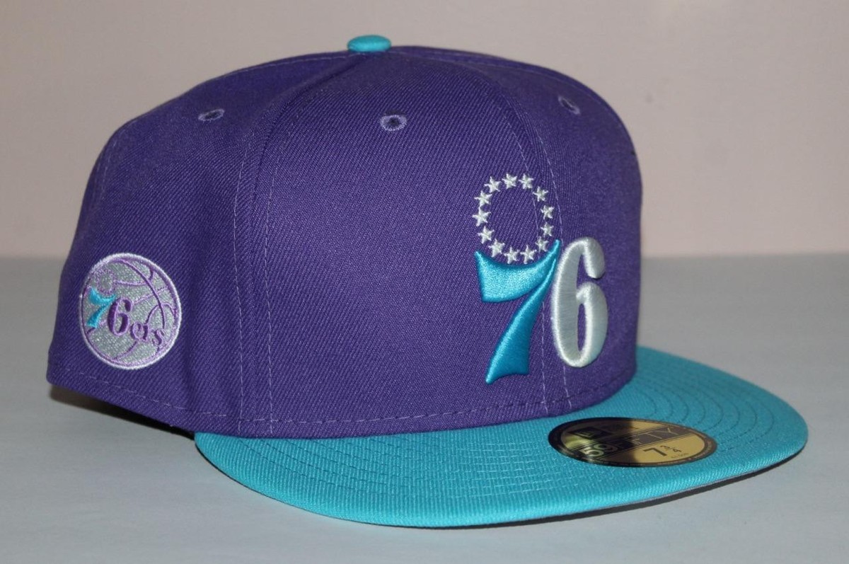 59Fifty New Era Fitted Hat PHILADELPHIA 76ERS Purple Vice 7 3/4