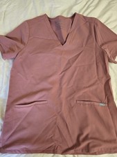 Figs Scrubs Mauve 3 Pocket Top