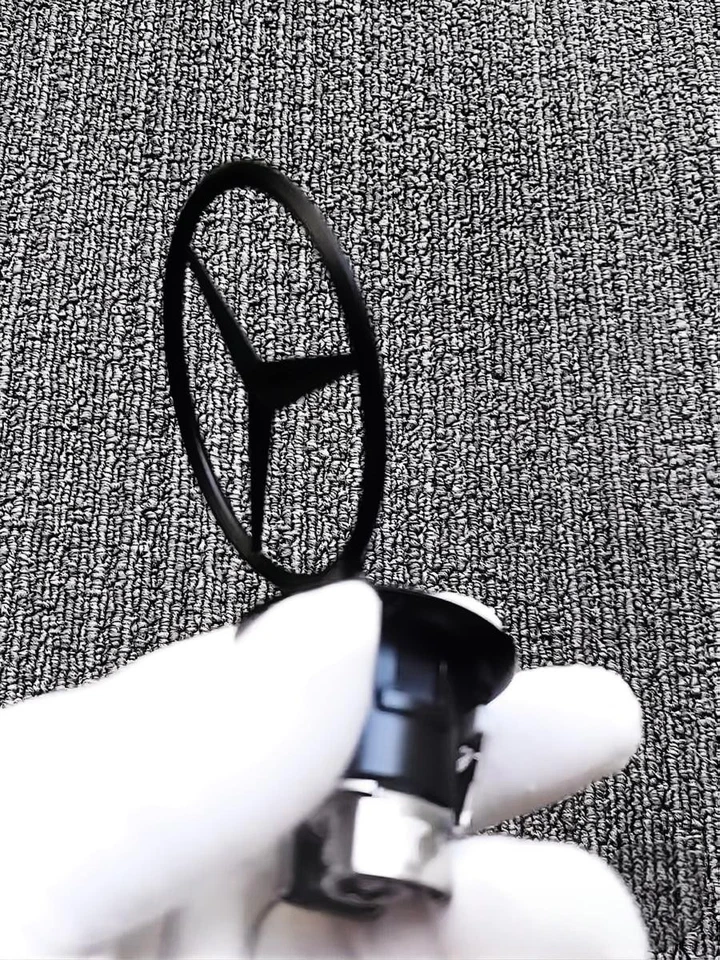 Front Hood Ornament Mounted Emblem 44mm Fit For Mercedes Benz C E S Most Models Foto 2 de 4