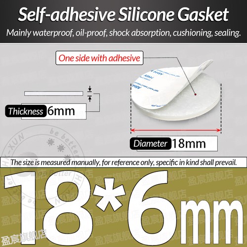 Solid Round Self Adhesive Silicone Pad Disc Sheet Gaskets Ø 5-150mm Thick 1-10mm - Picture 178 of 251