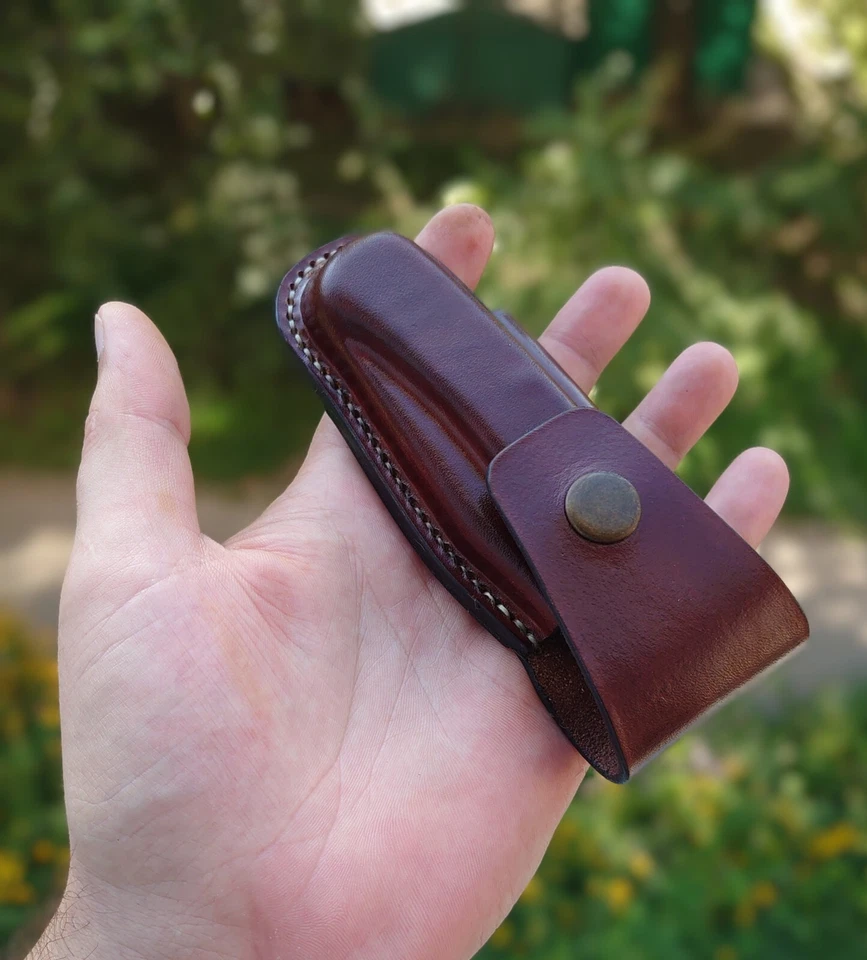 Funda de cuero vaina horizontal para buck 110 plegable Hunter Foto 3 de 4