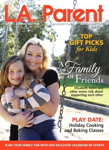 L.A. PARENT MAGAZINE ELISABETH ROHM COVER NOVEMBER 2014