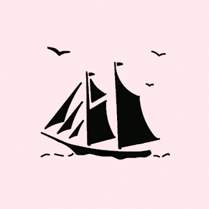 sailboat stencil bird ocean beach birds craft art template paint by
