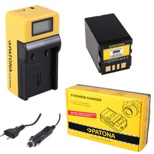 Batteria Patona + caricabatteria Synchron LCD USB per Jvc GZ-MG30,GZ-MG30E