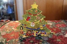 Stain Glass Holiday Large Hard Plastic Sun Catcher Christmas Tree