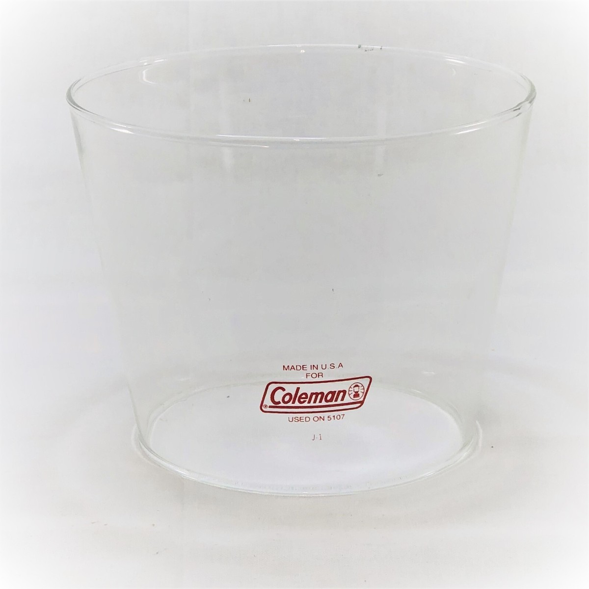 NOS US Coleman 5107 Globe Small Tapered Clear Red Pyrex -- Check