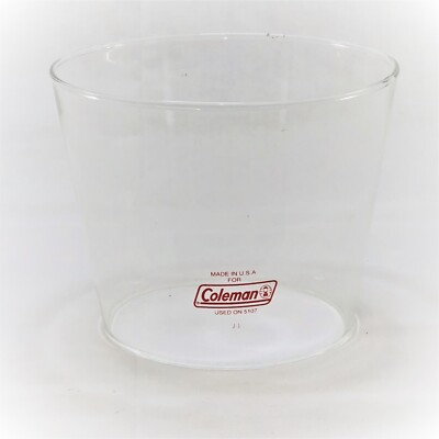 NOS US Coleman 5107 Globe Small Tapered Clear Red Pyrex -- Check Dimensions--