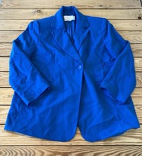 Oak  Fort Women  s Button front blazer jacket size S Blue T10