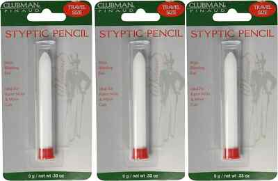 Clubman Pinaud Styptic Pencil Travel Size .33 Oz (Pack of 3)