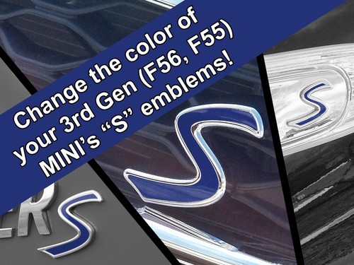 D134 Scuttle & Rear Emblem S Decals for 2014-2021 MINI Cooper F54 F55 F56 F57 - Picture 24 of 27