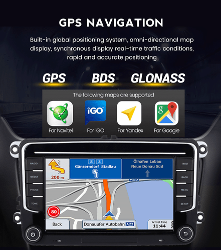 7" Autoradio CarPlay für Golf 5 6 Touran Caddy Polo GPS SAT NAV +BT WIFI 2+32G - Bild 7 von 16