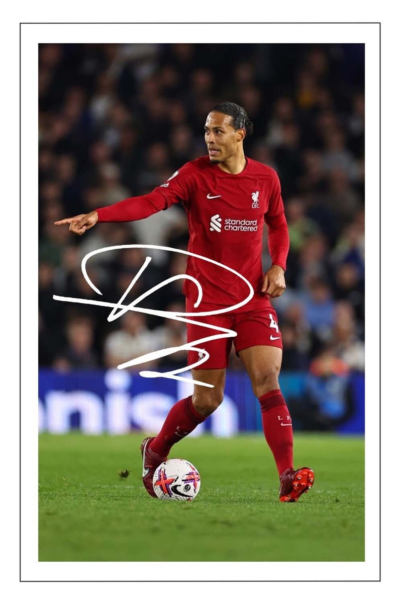 VIRGIL VAN DIJK Signed 6X4 Autograph PHOTO Pre Print LIVERPOOL