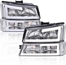 LED Headlight 2003-2006 Chevy Silverado 1500 2500 3500 HD Model/Fit 03-06 Avalan