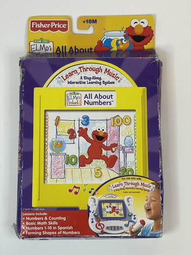 VINTAGE Learn Through Music Elmos World All About Numbers Cartridge with Box - Picture 3 of 7