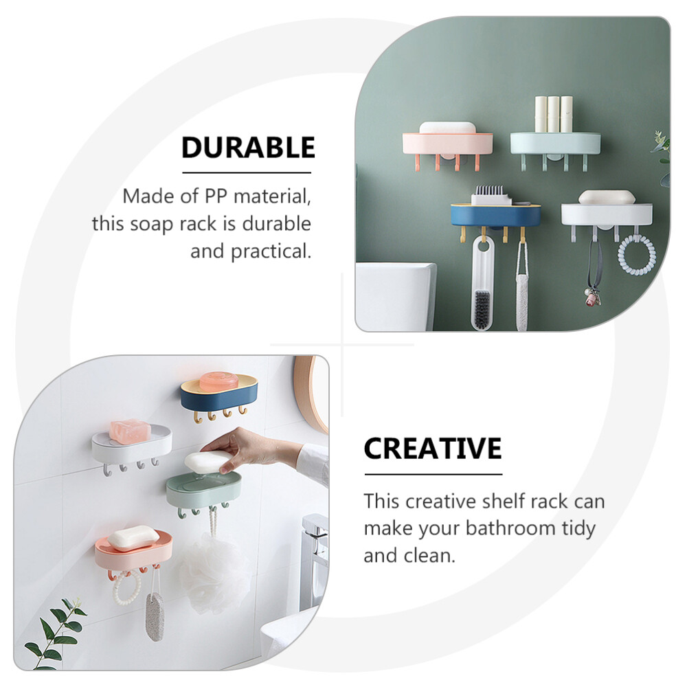 2pcs Soap Saver Holder Wall Soap Dish Soap Dish Draining Tray Wall Soap