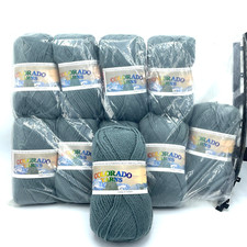 8 Colorado Yarns Knitaly Virgin Wool Gray Skeins 215 Yards Each Turkey