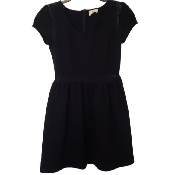 Pins & Needles Black Lace Panel Fit & Flare Dress Size 2 Pins & Needles Black Lace Panel Fit & Flare Dress Size 2