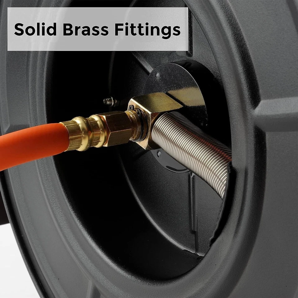 Giraffe Tools 50FT Retractable Air Hose Reel Air Compressor Hose Reel 300 PSI - Image 4 of 4