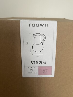 Raawii Strom Jug Earthenware In Coral Blush Size Medium 9.25