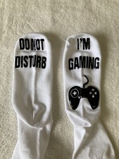 NEW Do Not Disturb I'M Gaming Socks, Gaming Sock Funny Novelty Gift - 7" Length
